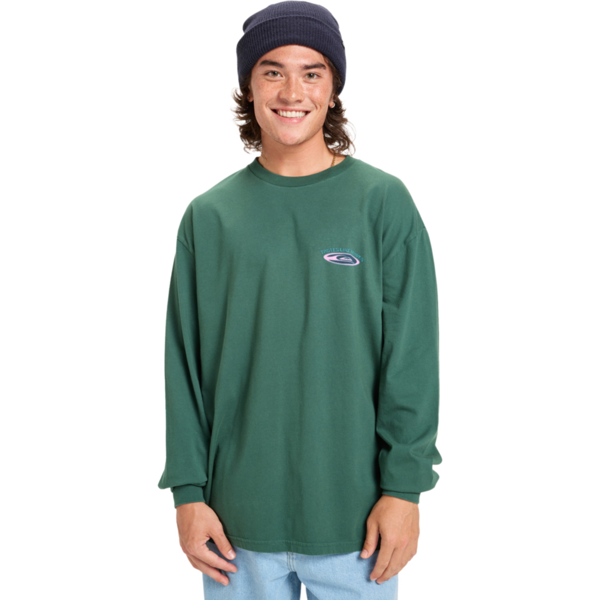 2025 Quiksilver Männer HW Hollow Coves Langarm Tee EQYZT08202 - Trekking Green